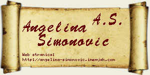 Angelina Simonović vizit kartica